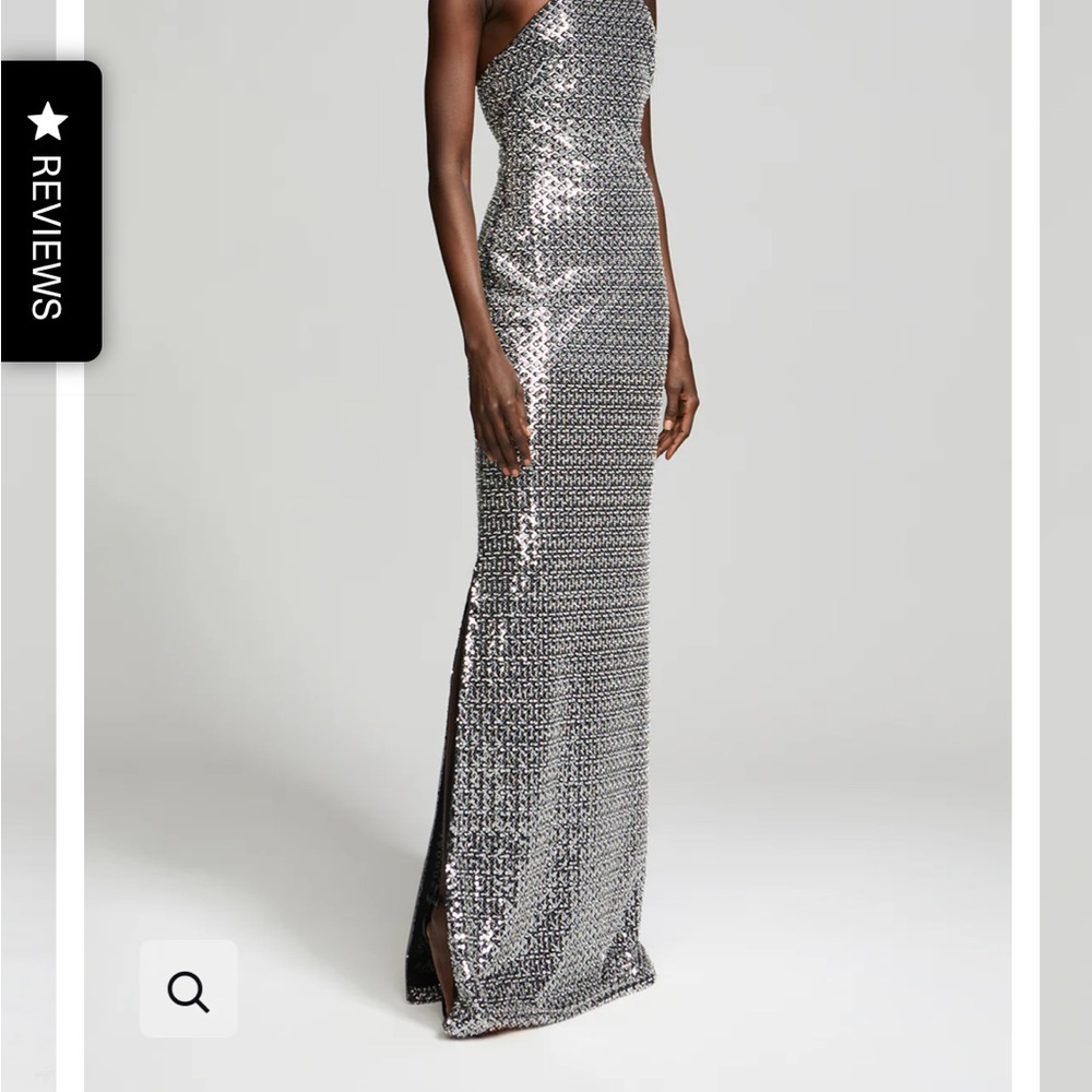 Gown Silver sequen Maxi Dress